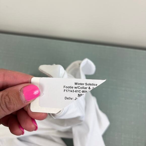 Kissy Kissy Winter Solstice Footie with Collar 0-3 Months NWT - Picture 8 of 8